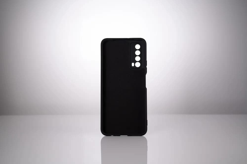 Husa Huawei telefon P Smart, negru, tip back cover, material flexibil silicon + interior cu microfibra, "SPPC-HU-P-S-SLK" — miniatură