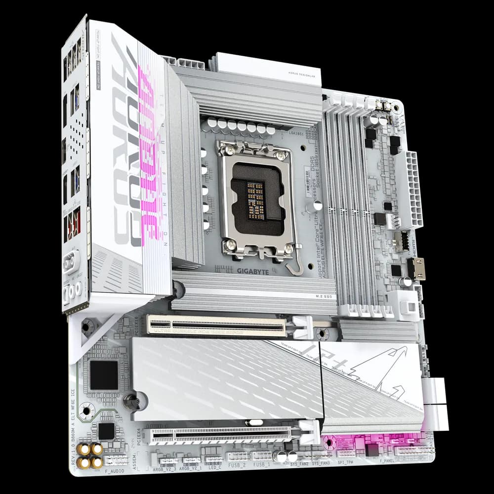 Placa de baza GIGABYTE B860M A ELT WF6E ICE "B860M A ELT WF6E ICE" — miniatură
