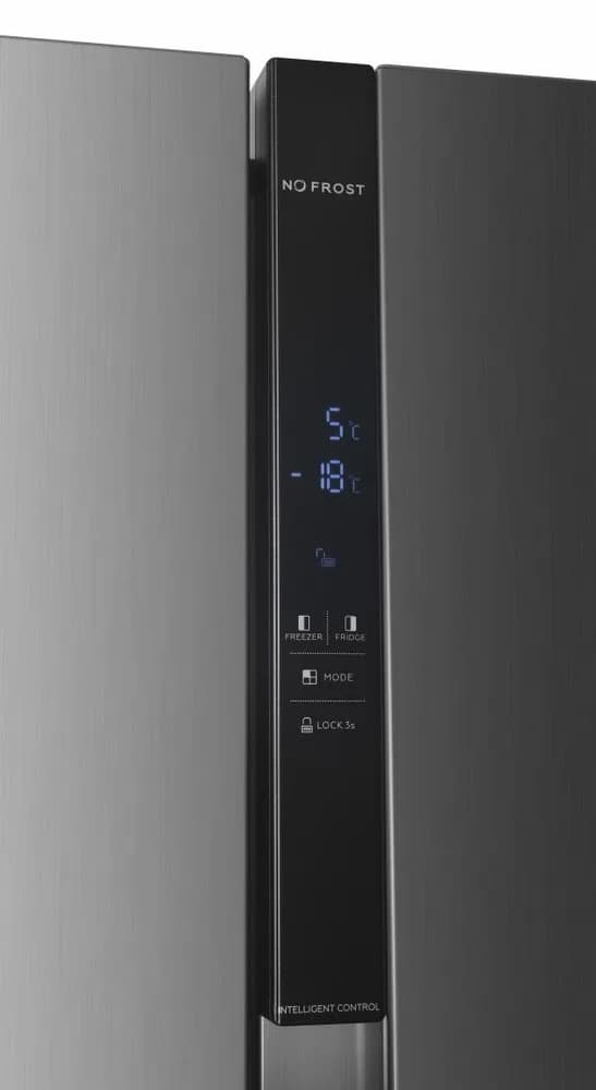 Side by Side HEINNER HSBS-HM529NFBKWDE++, No Frost, 529 L, Clasa E, Dozator apa, Inox — miniatură