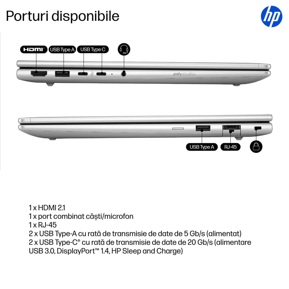 NB PB 4 G1I AI CU5-225H 14"/16/512GB DOS AD2M0ET HP "AD2M0ET" — miniatură