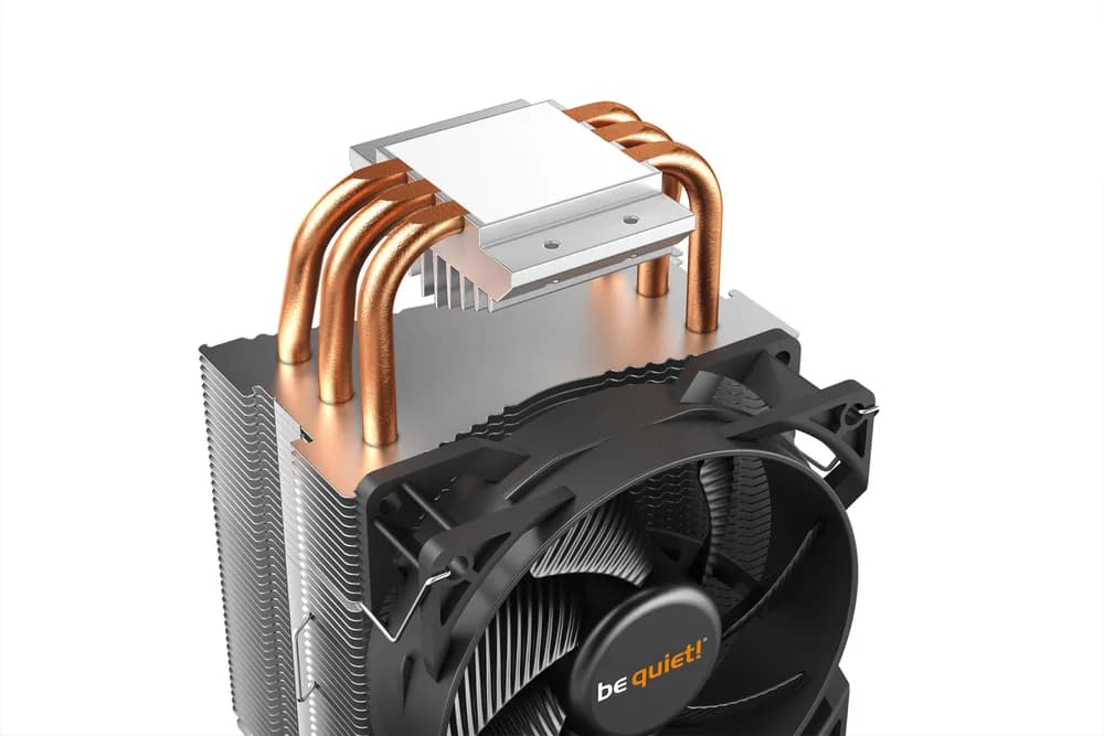 COOLER be quiet "Pure Rock Slim 2",racire aer, Ø6 mm×3 pcs heatpipe, skt. Intel LGA 1700/1200/115x AMD AM5/AM4, fan 92mm, 2000 rpm, conectare 4-pin PWM, LED, "BK030" — miniatură