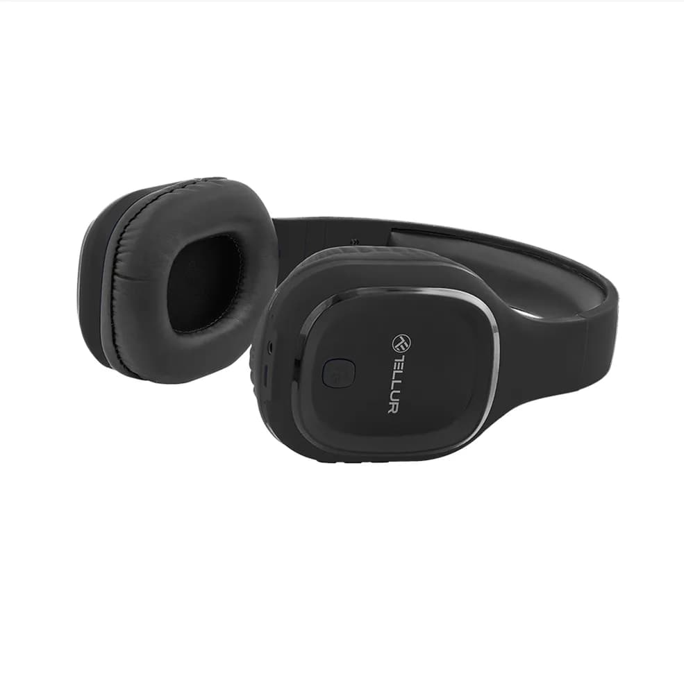Casti Head-band Tellur Pulse, Wireless/Wired, Negru — miniatură