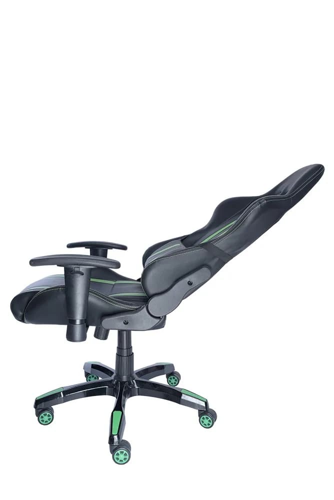 SCAUN GAMING SPACER imitatie piele, black & green, brate ajustabile, greutate max. 120kg, dimensiuni 69.5*77.5*126~132cm "SPCH-TRINITY-GRN"/45505852 — miniatură