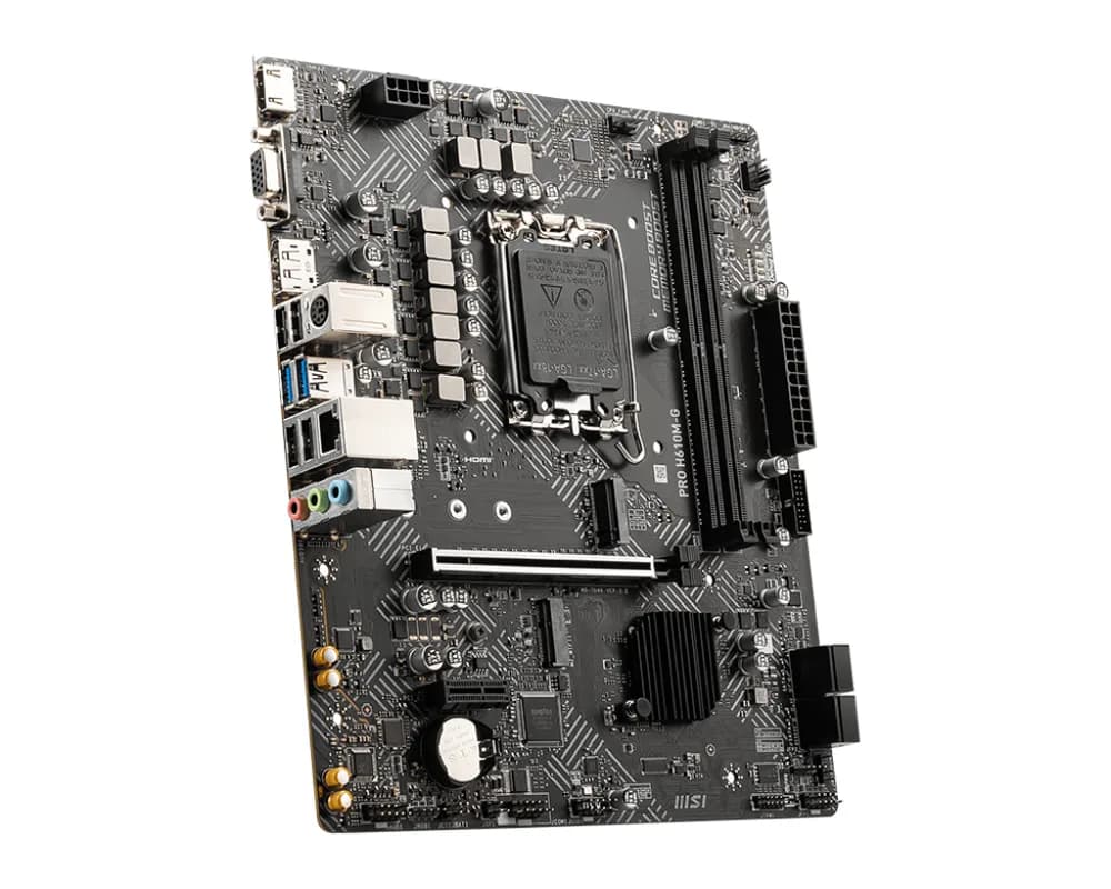 Placa de baza MSI PRO H610M-G, Socket LGA1700, DDR5, mATX, Negru "PRO H610M-G" — miniatură