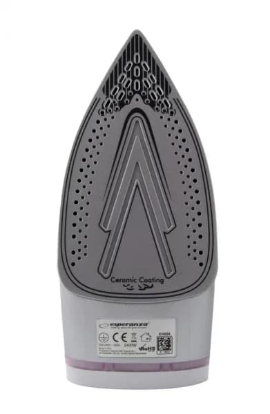 Fier de calcat Esperanza Tulle EHI004 ceramic 2400W Alb/Roz "EHI004" — miniatură