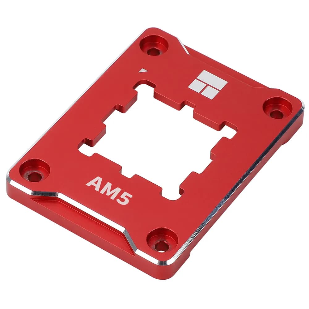 Contact frame Thermalright, compatibil AM5 aliaj aluminiu, 75x56x7.5mm, rosu, "AM5 Secure Frame Red" — miniatură