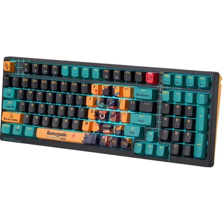 Tastatura gaming Bloody "AT98" Alpha Optical Switch Performance Keyboard USB Renegade, US Layout "AT98 Renegade" 4711421 000758 — miniatură