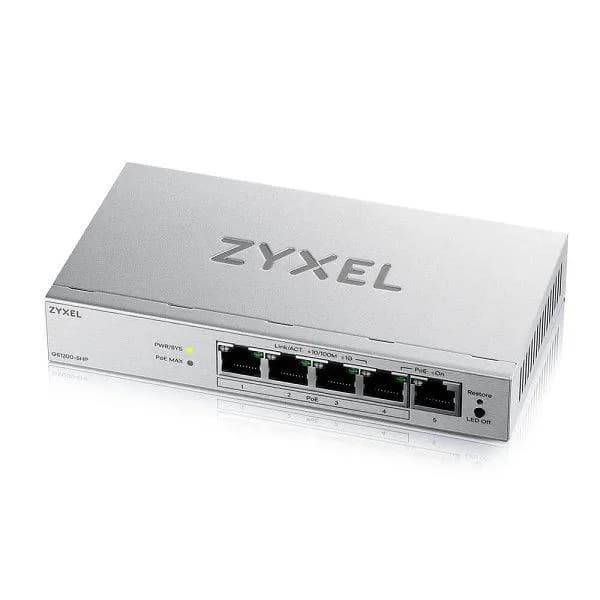 ZYXEL GS1200-5HPV3 5-Port Gigabit PoE Web-Managed Switch — miniatură