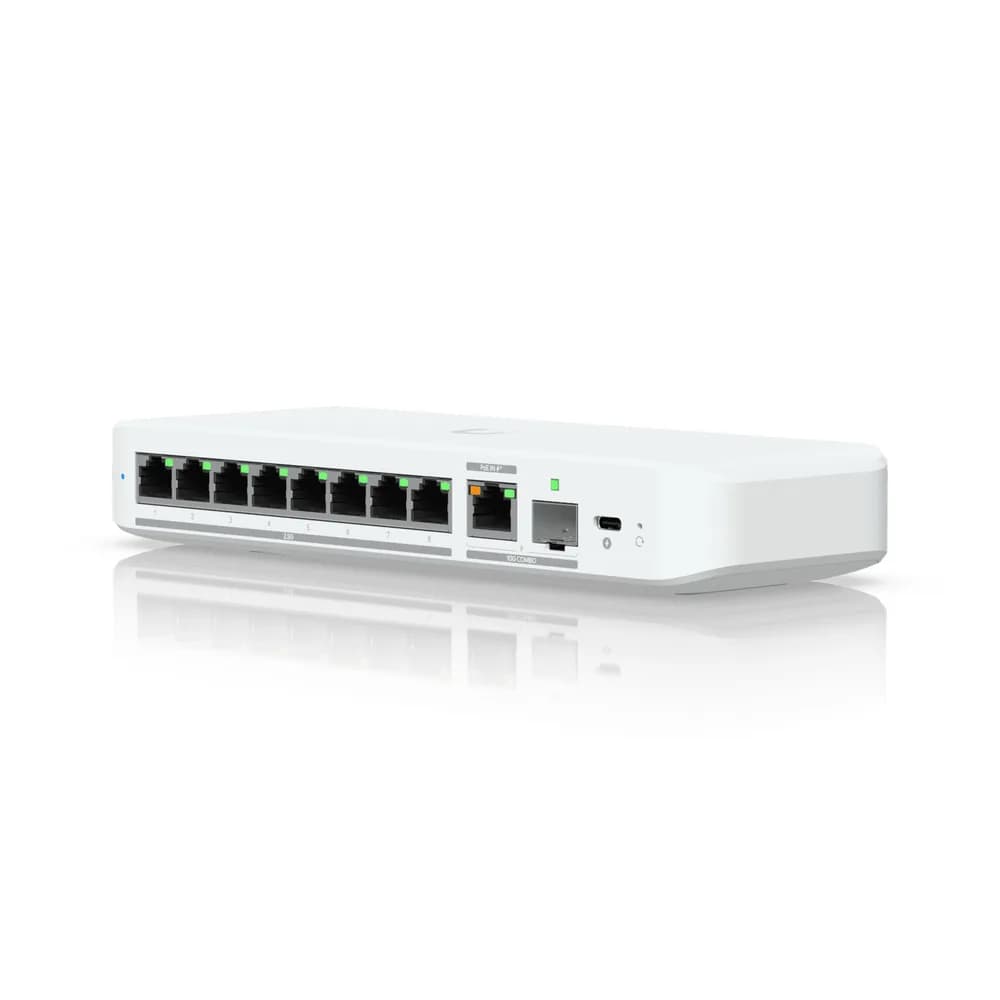 Ubiquiti switch USW-Flex-2.5G-8-EU 8-port 2.5 GbE ports, 10 GbE PoE+ input port for power / SFP+ port combo "USW-FLEX-2.5G-8-EU"