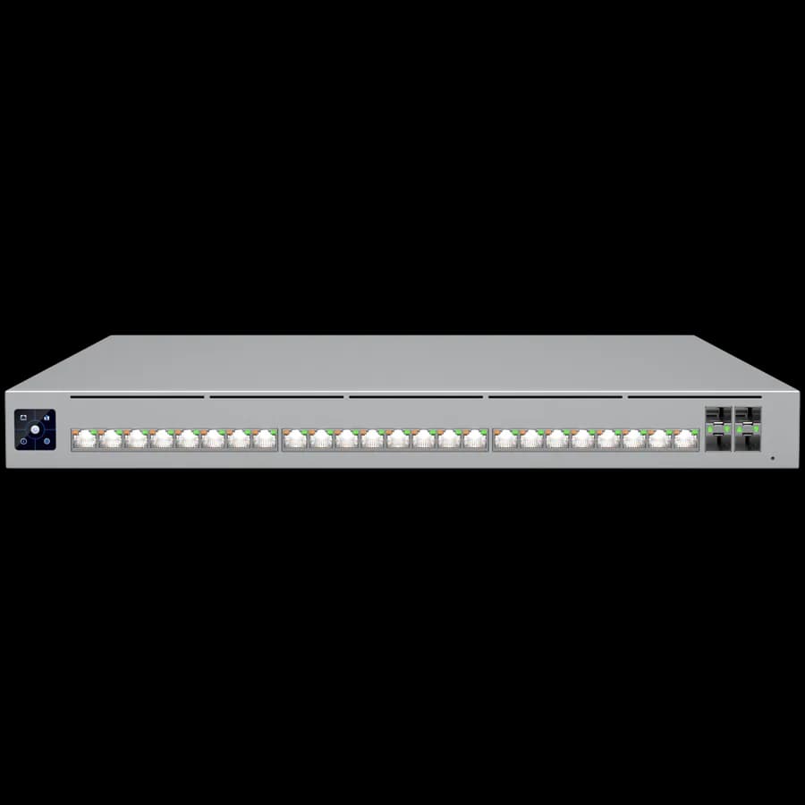Ubiquiti network switch ECS-48S-PoE-EU Enterprise Campus 24S PoE Enterprise-grade 24-port, Layer 3 Etherlighting PoE+++ switch with Stacking support and high-capacity 10 GbE RJ45 and 25G SFP28 "ECS-24S-POE-EU"