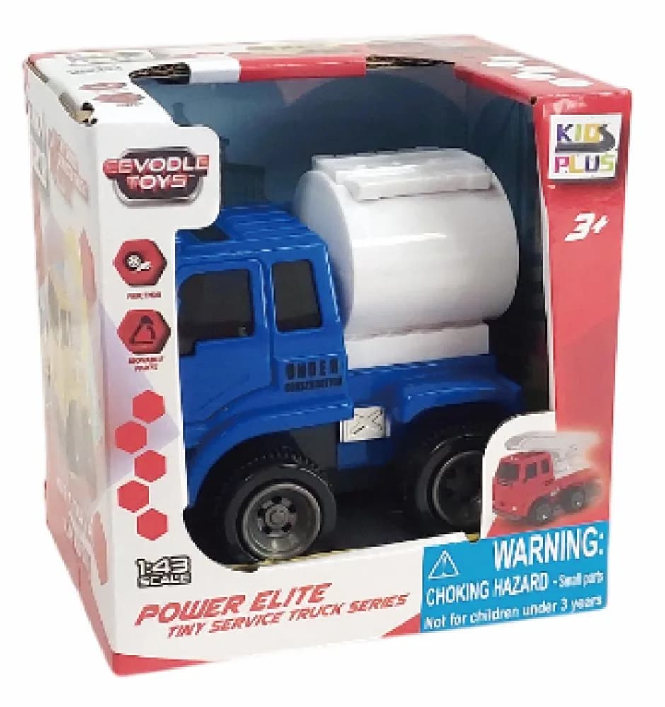 VEHICULE CU FRICTIUNE, SCARA 1/43, 10CM, AUTOCISTERNA ALBASTRA — miniatură