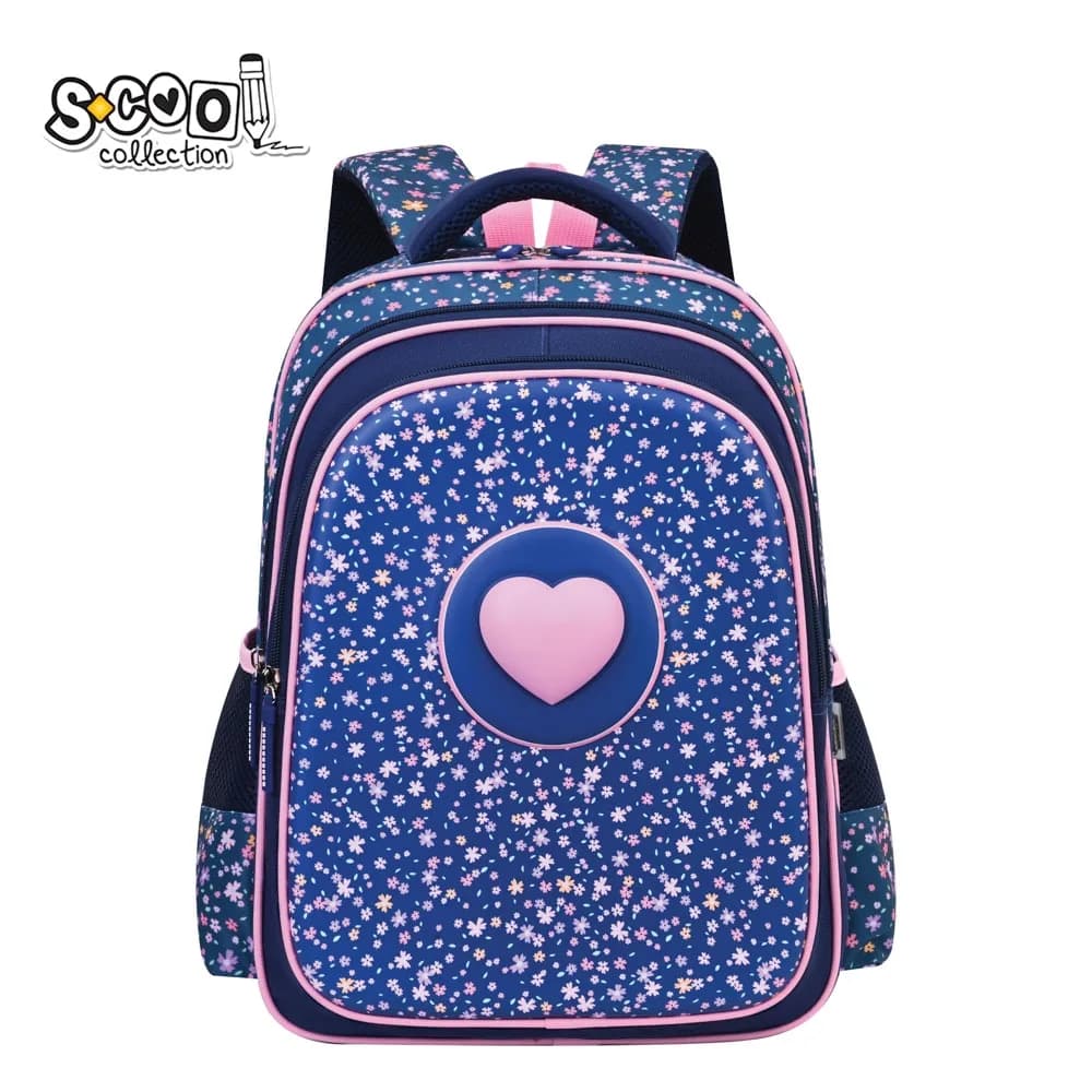 Ghiozdan 3D ergonomic, 42x30x22 cm, PINK HEART - S-COOL