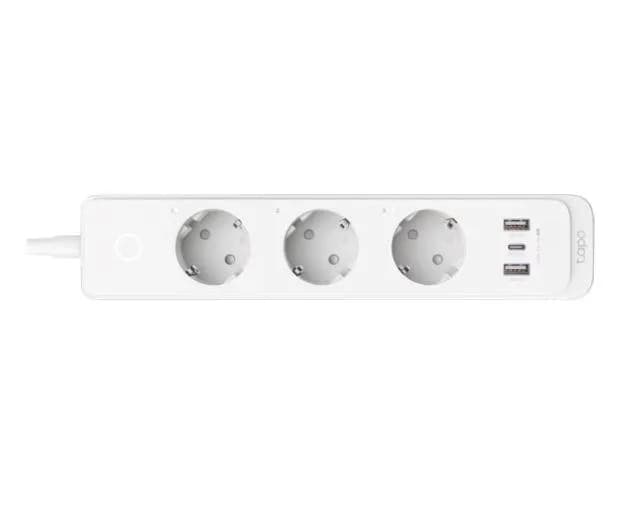 TP-Link SMART WI-FI SOCKET TAPO P300, Protocol: IEEE 802.11b/g/n, Bluetooth 4.2, 2.4 GHz, Cerințe de sistem, Android 5 sau mai recent, iOS 10 sau mai recent, Dimensiuni: 268*55*40mm, cablu de 1.5m, voltaj maxim: 2300W, 10A, 3 prize, 2 x USB.