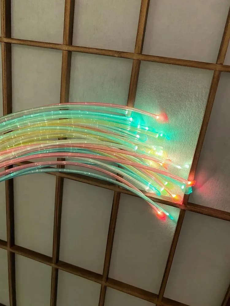 Baghetă cu fibră optică cu fire colorate UV — miniatură