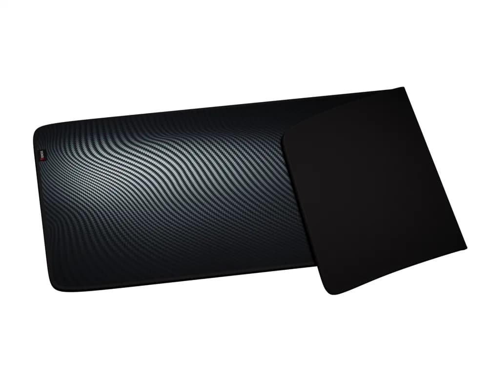 Mousepad Genesis Carbon 500 Maxi Ultra Wave, impermeabil, material cauciuc si textil, dimensiuni 1100x450x2.5 mm, negru/gri — miniatură