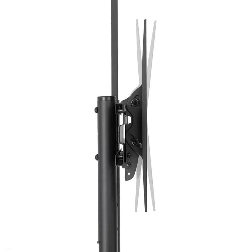 Stand podea mobil/fix Neomounts FL50-550BL1; pentru display-uri cu diagonale 37"-70", sistem de prindere VESA 100x100~600x400, greutate maxima suportata 50kg, tilt +5°/-12°, inaltime reglabila manual 1285-1450mm; management cabluri, 2 stalpi; dimensiuni 871x678x1966; culoare negru. — miniatură