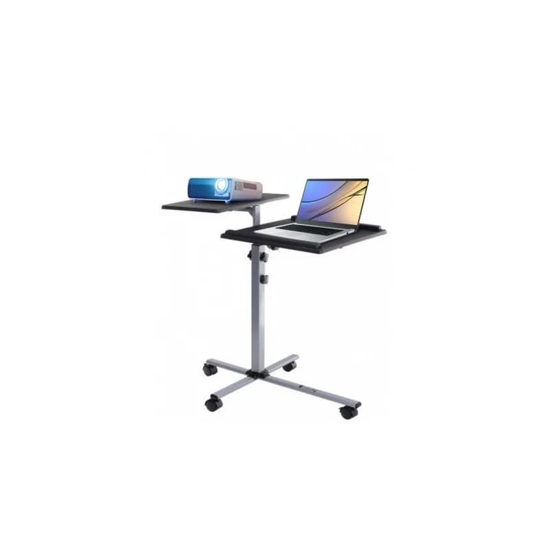 Suport pentru videoproiector cu 2 rafturi reglabile, mobil pe roti, TECHLY, negru, ICA-TB TPM-2 "ICA-TBTPM-2"