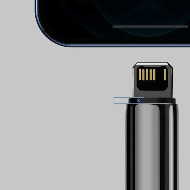 CABLU alimentare si date Baseus Tungsten Gold, Fast Charging Data Cable pt. smartphone,USB la Lightning 2.4A,braided, 1m,rezistent zgarieturi,negru "CALWJ-01"-6953156204959 — miniatură