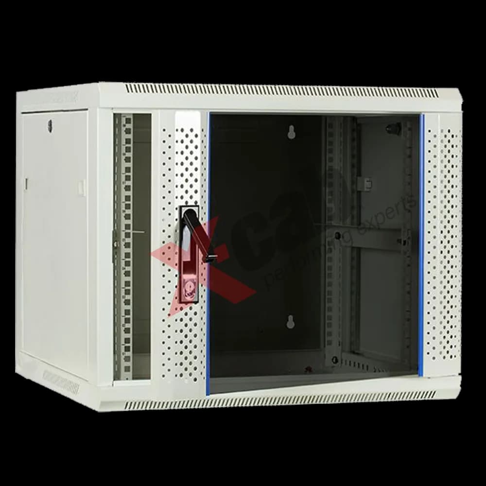 Cabinet metalic de perete 19", tip rack wallmount, 9U 600x600 mm, Xcab S Gri "Xcab-9U60S.7035" — miniatură