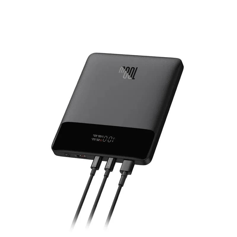 POWER BANK Baseus Blade, 20000mAh, PD 100W, ultra thin, 2 x USB; 2 x USB Type-C, display digital pt. status baterie, total 5A, negru, "PPBL000301" - 6932172628031 — miniatură