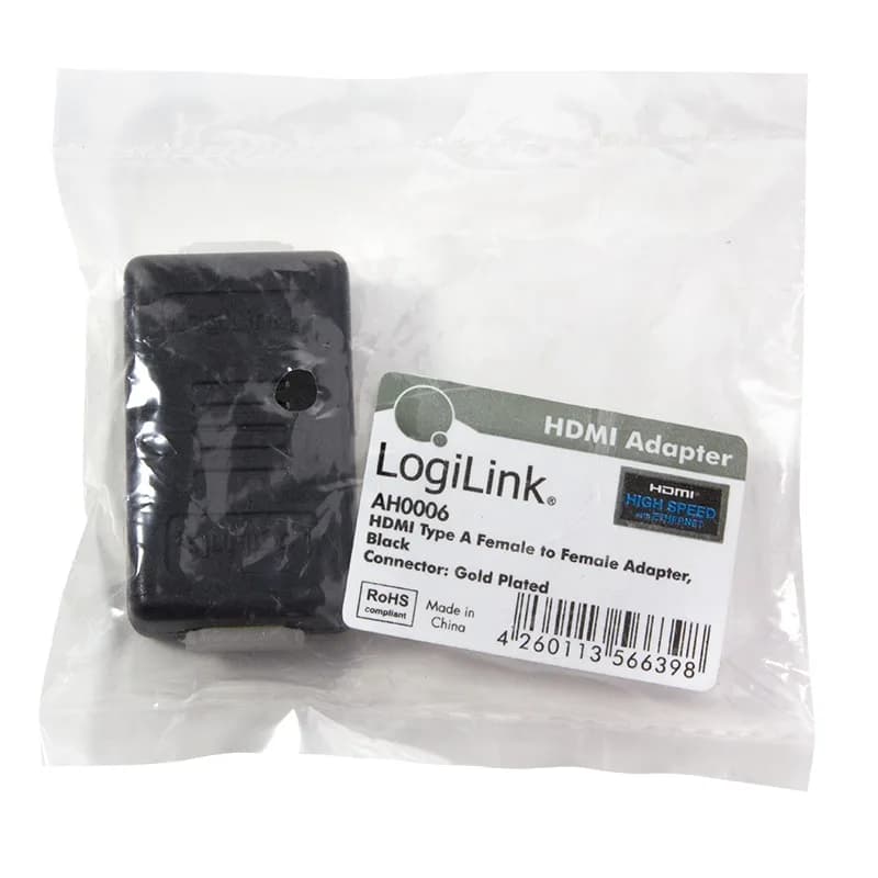 REPEATER semnal LOGILINK, HDMI (M) la HDMI (M), extindere semnal, negru, "AH0006" — miniatură