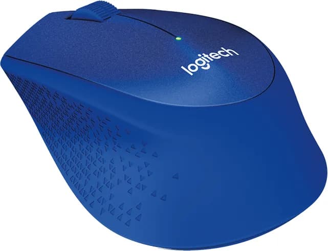 MOUSE LOGITECH, "M330 Silent", PC sau NB, wireless, 2.4GHz, optic, 1000 dpi, butoane/scroll 3/1, albastru, "910-004910" — miniatură
