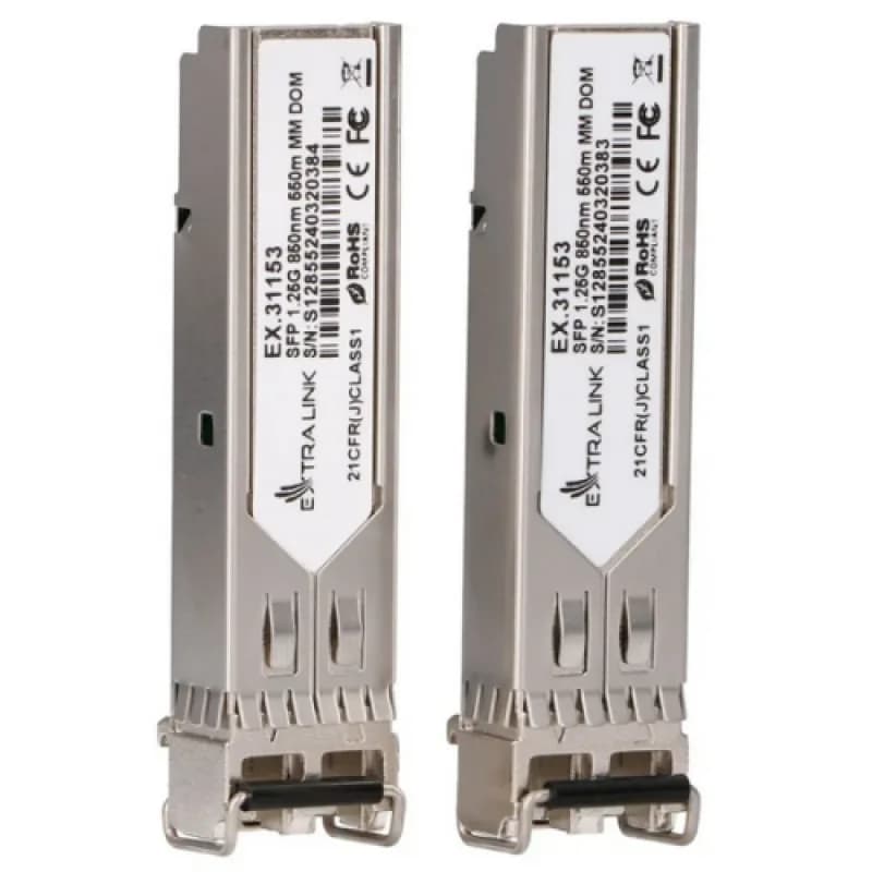 Extralink SFP 1.25G 2-pack  SFP Module  1.25Gbps LC/UPC 850nm 550m multi mode DOM