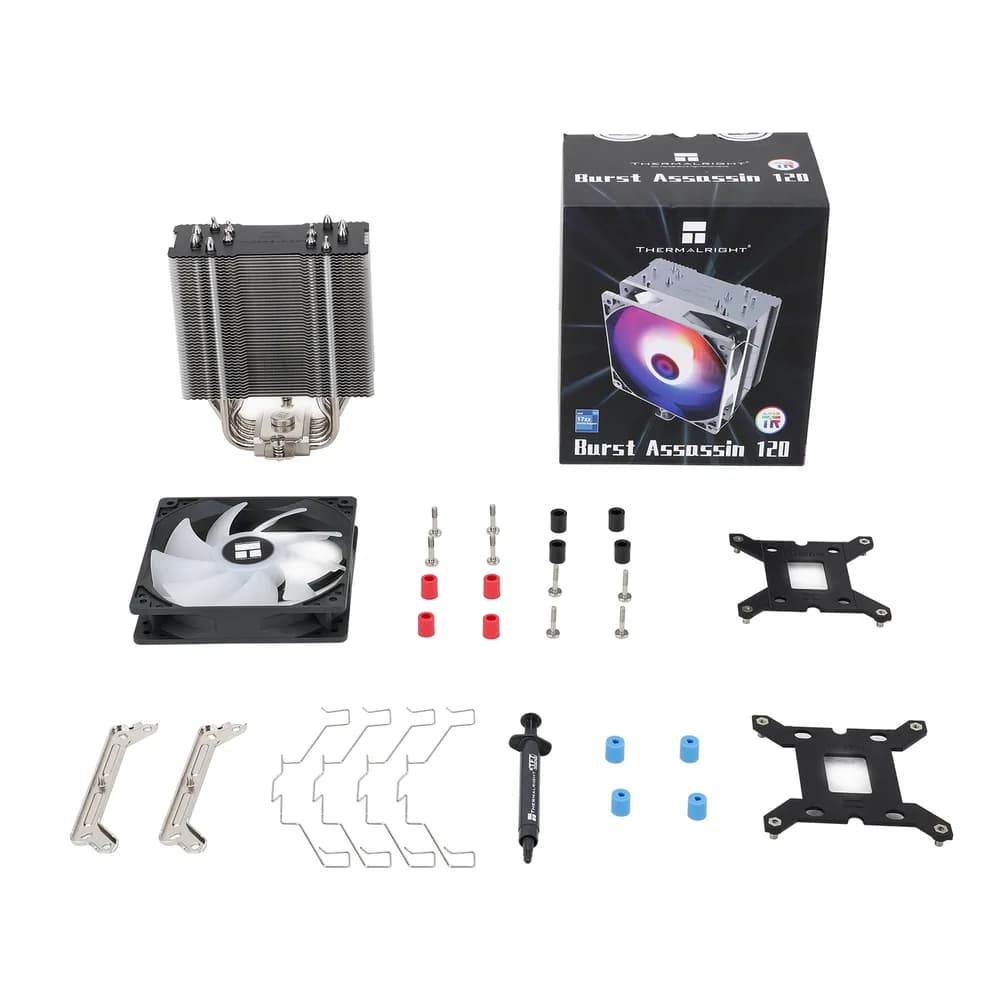 COOLER Thermalright "Burst Assassin 120 Argb" skt. Intel si AMD, racire cu aer, vent. 120mm, 1550 rpm, 6 heatpipes, inaltime 154mm, ARGB, gri,"Burst Assassin 120 Argb" — miniatură