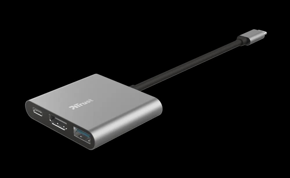 Hub USB Trust Dalyx, 3 porturi USB-C, silver — miniatură