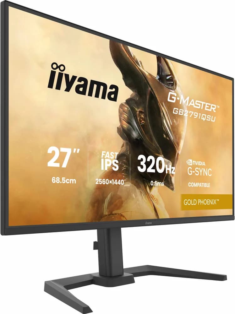 IIYAMA Monitor LED GB2791QSU-B1 G-MASTER 27" Fast IPS, 2560x1440 320Hz, 16:9, 350cd, 0.6ms, HDMI, DP, USB HUB, Full Ergo "GB2791QSU-B1" — miniatură