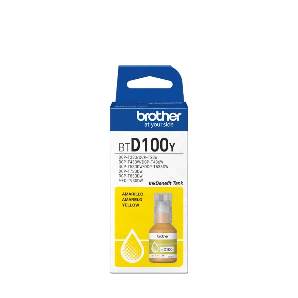Cartus Cerneala Original Brother Yellow, BTD100Y, pentru DCP-T430W|DCP-T530DW|DCP-T730DW|MFC-T930DW|5K, incl.TV 0 RON, "BTD100Y"