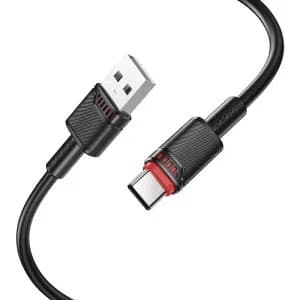 CABLU alimentare si date Borofone "BX110", Fast Charging Data Cable pt. smartphone, USB la USB Type-C, 2.4A, 1m, negru "6941991120749"