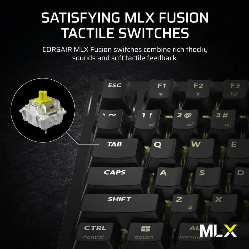 Tastatura Mecanica Gaming CORSAIR K65, USB, negru — miniatură