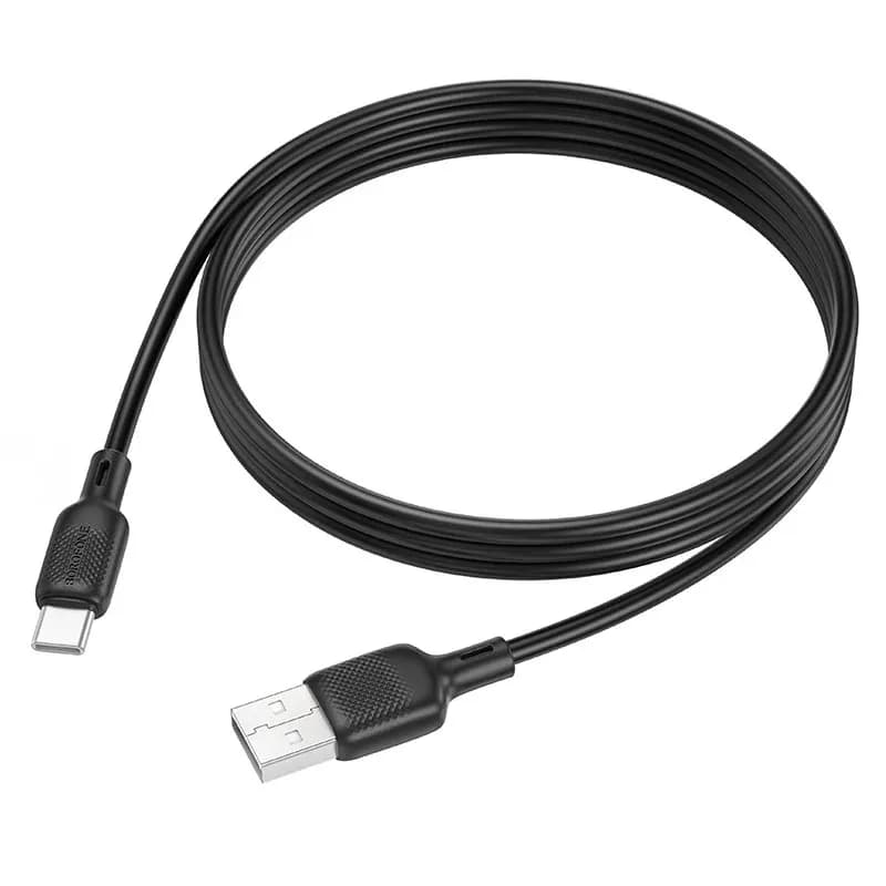 CABLU alimentare si date Borofone "BX113", Fast Charging Data Cable pt. smartphone, USB la USB Type-C 3A, 2m, negru "6941991115509"