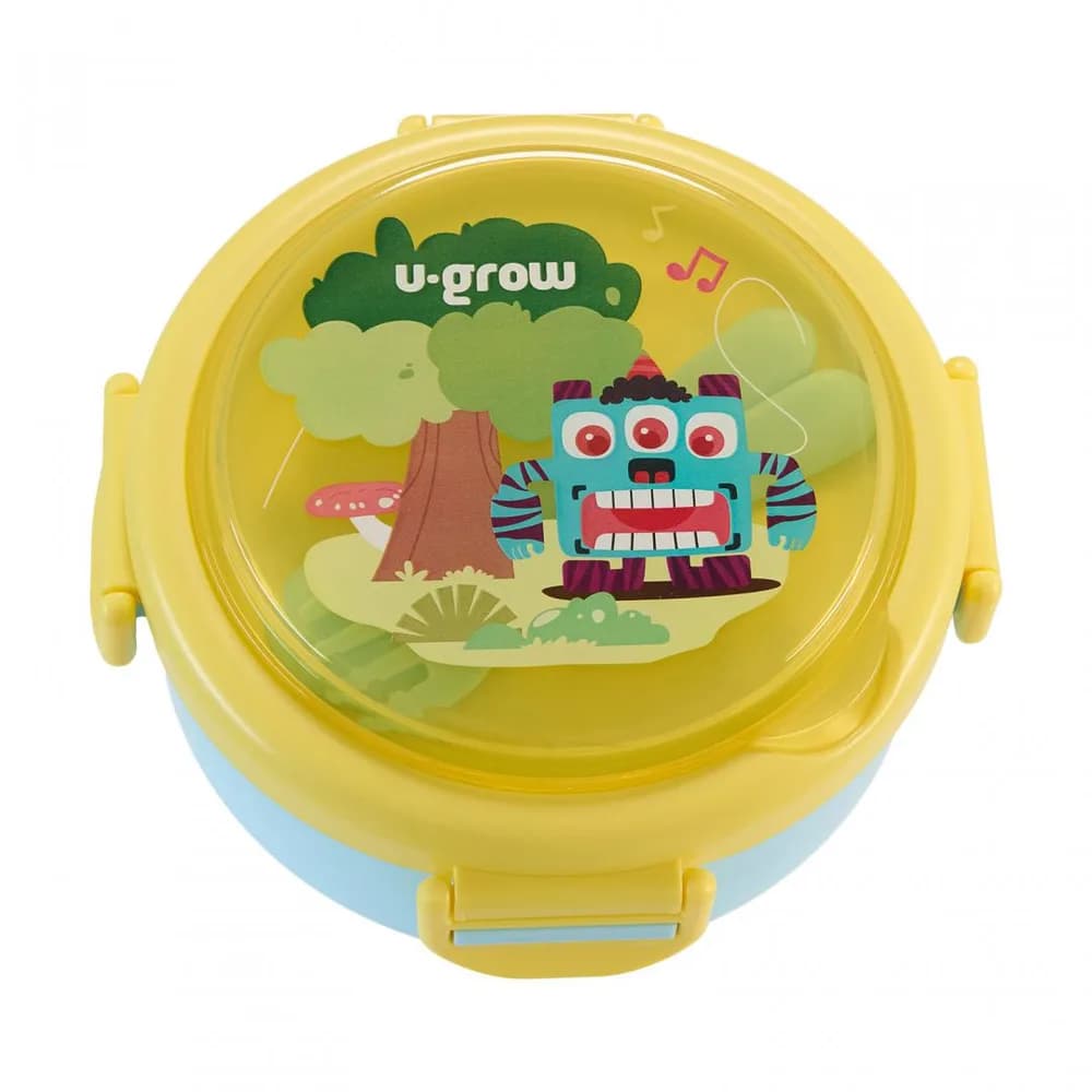 Caserola termica cu lingurita si furculita, blue, U-Grow — miniatură