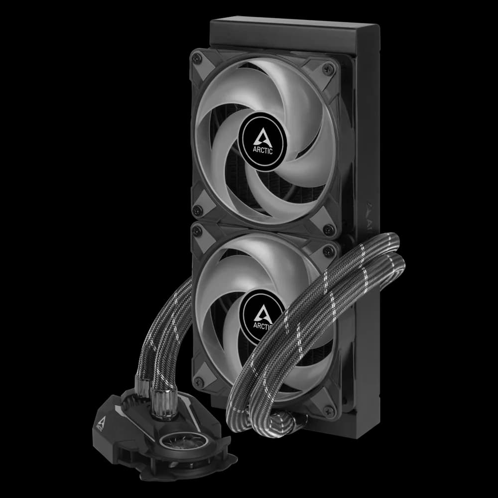 COOLER Arctic "Liquid Freezer III Pro 240", skt. LGA1851, LGA 1700, AM4, AM5, racire cu lichid, 2 x 120mm P12 Pro, 600 - 3000 RPM, negru "ACFRE00178A" — miniatură