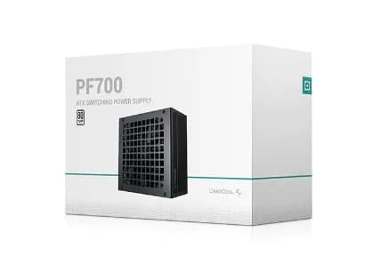 SURSA DEEPCOOL PF700, 700W(real), 120mm silent fan, 80 PLUS White, 4x PCI-E (6+2), 6x S-ATA, "R-PF700D-HA0B-EU" — miniatură