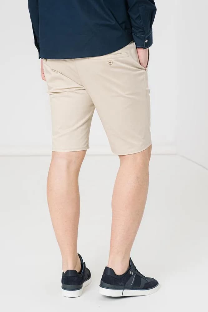 PANTALONI SCURT CASUAL BARBATI BEIGE M — miniatură