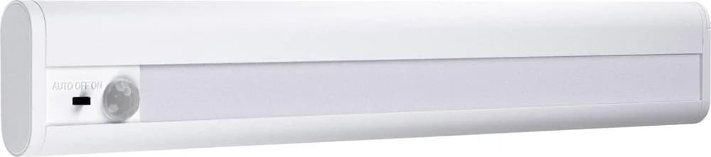 Aplica LED liniara Ledvance pe baterii 4x1.5V LR6(AA), cu senzor demiscare PIR, 2.9W, 174 lm, lumina neutra (4000K), IP20, montaj aplicat,30cm, Alb — miniatură