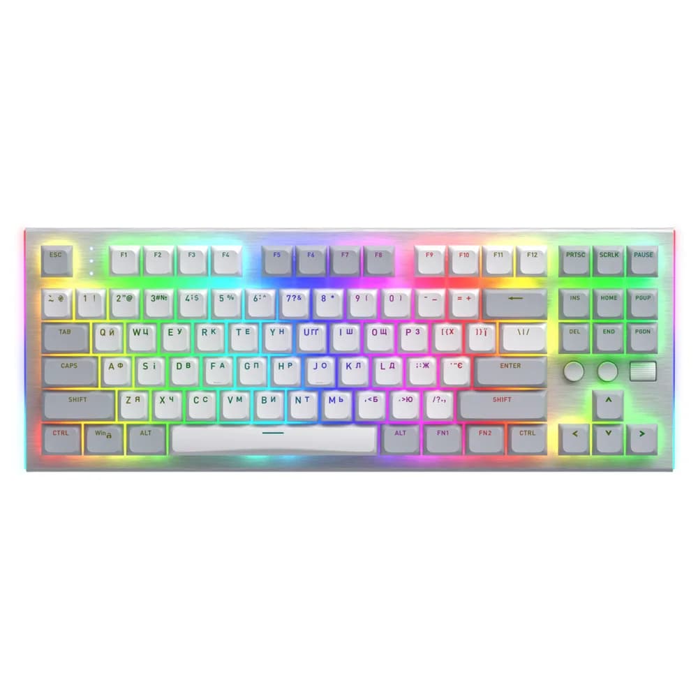 Tastatura Mecanica Gaming HATOR Gravity TKL, RGB, USB, Alb — miniatură