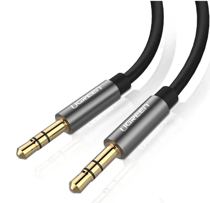 CABLU audio Ugreen, "AV119" stereo 3.5 mm jack (T) la 3.5 mm jack (T), 5m, conectori auriti, negru "10737" - 6957303817375