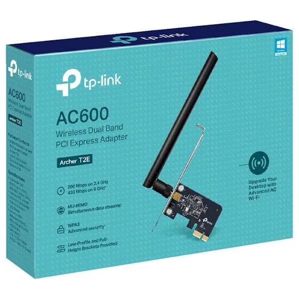 Placa de retea wireless TP-LINK Archer T2E, AC600, WiFI 5, Dual-Band — miniatură
