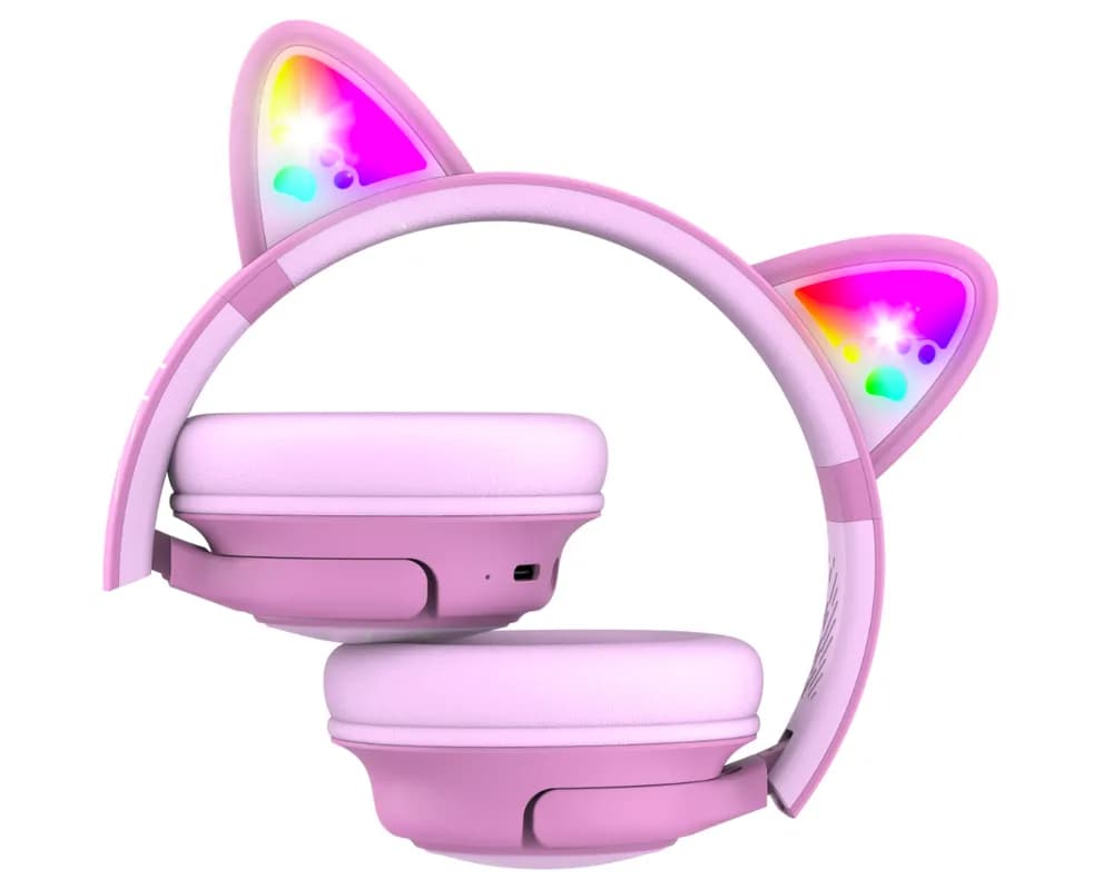 Casti Head-band PowerLocus Bobo, Wireless, Roz — miniatură