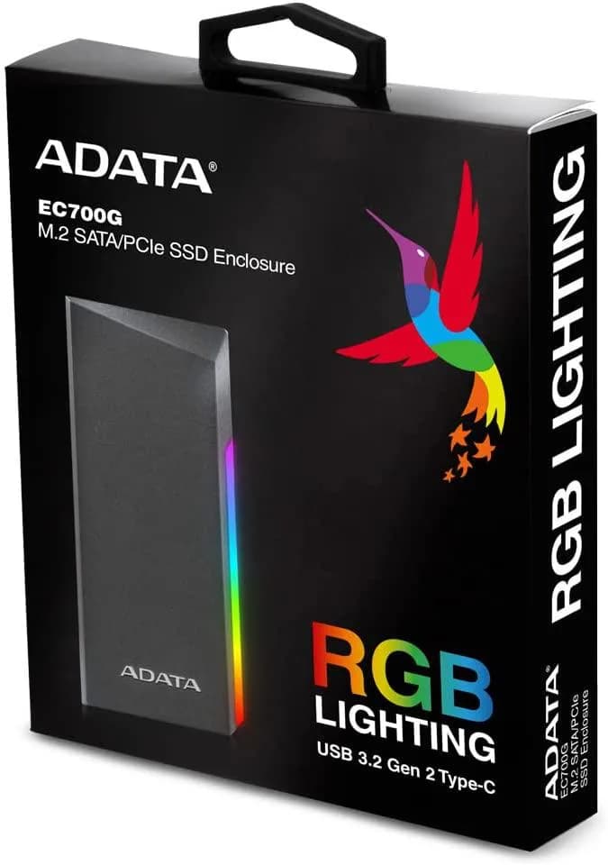 Rack extern SSD/HDD Adata EC700G M.2, USB 3.2 Gen2 Type C — miniatură
