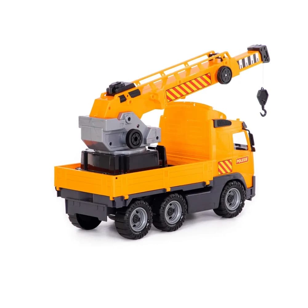 Camion cu macara - Volvo PowerTruck, 72x19x32 cm, Wader — miniatură