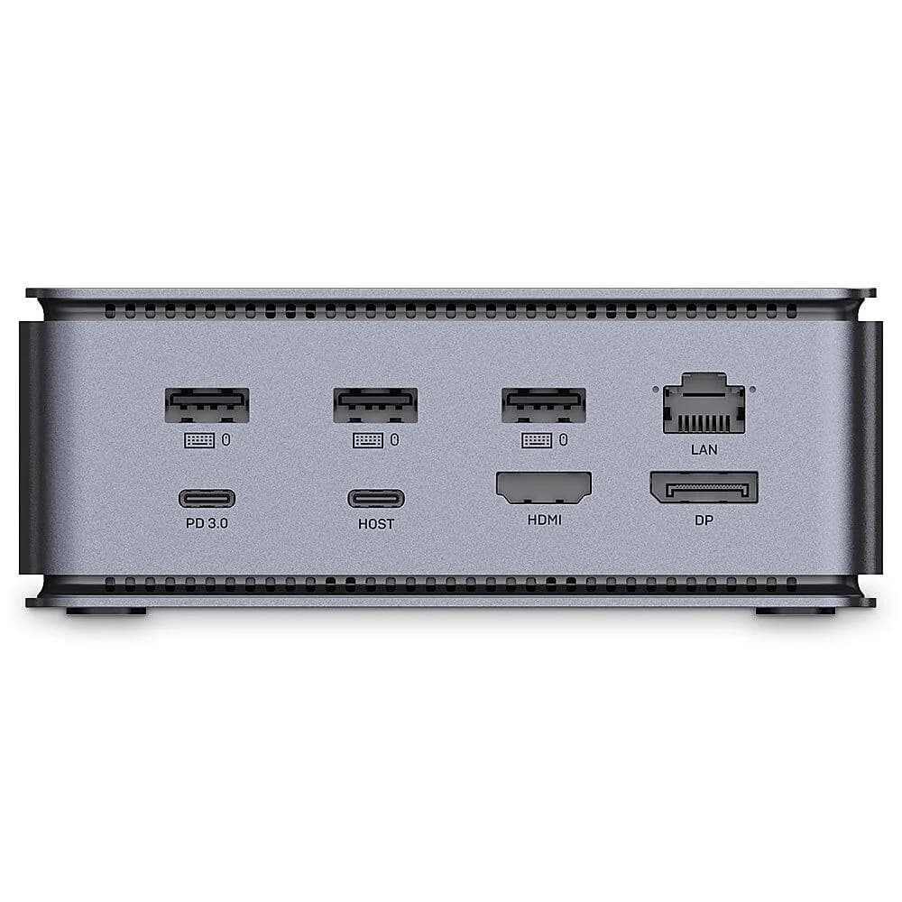 Docking station Lindy DST-Pro USB4, USB Type-C, 100W, Gri — miniatură