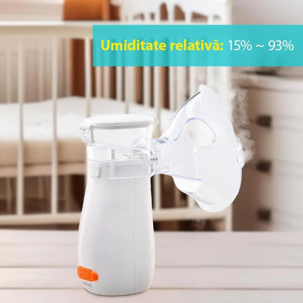 Aparat aerosoli U-Grow, portabil cu ultrasunete,tehnologie silentoasa, masca de copii si adulti inclusa in pachet, design prietenos pentru copii — miniatură