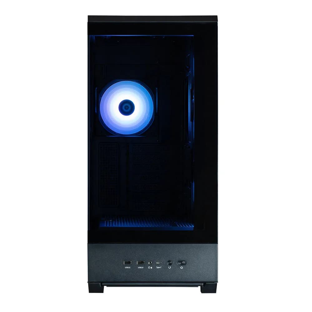 CARCASA Zalman "P50", middle tower, gaming, fara sursa, suporta 10xfan, 1xfan inclus, PSU shroud, USB 3.1 gen1 x 2, audio+mic, 7 sloturi expansiune, negru, "P50 Black" — miniatură