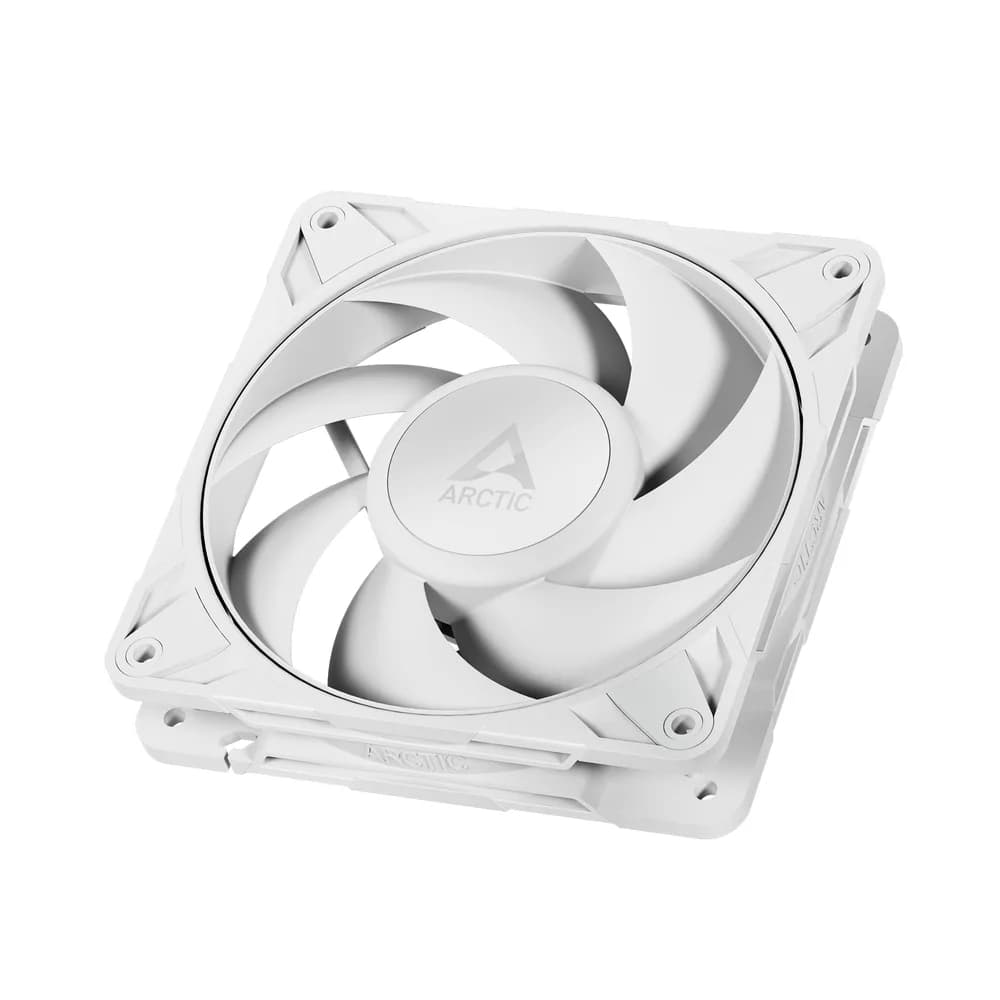 Ventilator Arctic "P12 Pro PST (White)", 120mm, 600 - 3000 RPM, FDB, 77 cfm, 4-Pin Fan Plug + 4-Pin Socket, lungime cablu 400 mm + 80 mm Daisy-Chain, alb, "ACFAN00308A" - 4895265000102 — miniatură