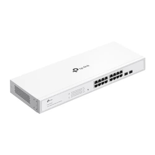 TP-LINK 16-Port Gigabit Smart Switch with 16× Gigabit RJ45 ports and 2× Gigabit SFP slots, Interfata:  16× 10/100/1000 Mbps RJ45 Ports (Auto- Negotiation/Auto MDI/MDIX), Dimensiuni: 440×180×44 mm, Capacitate Switch: 36 Gbps, Packet Forwarding Rate: 26.78 Mpps